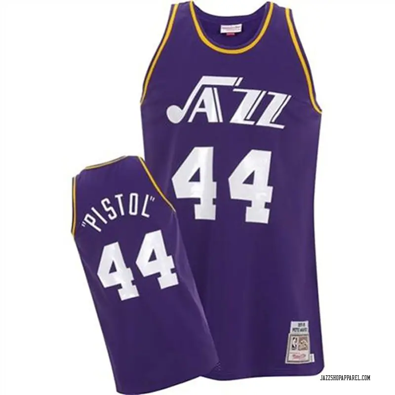 adidas, Shirts, Adidas Pistol Pete Maravich Utah Jazz Nba Basketball  Jersey Medium