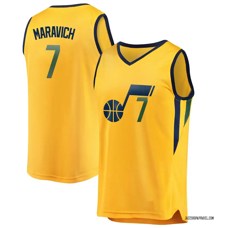 Fanatics Branded Utah Jazz Swingman Gold Pete Maravich Fast Break