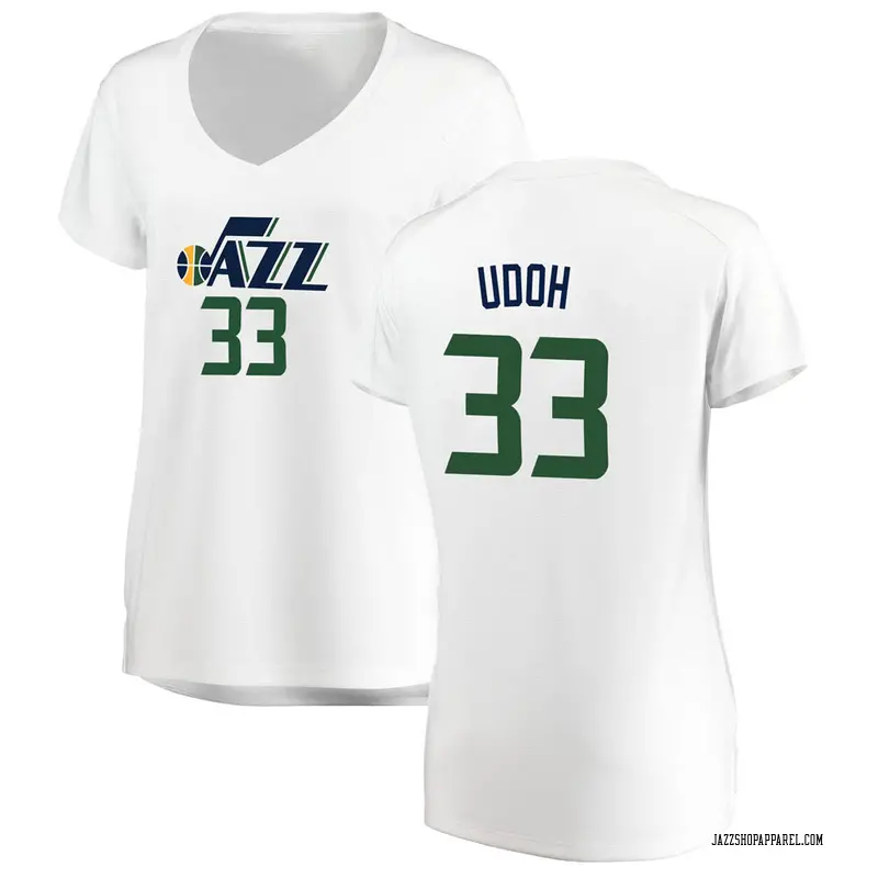 Fanatics Branded Utah Jazz Swingman White Ekpe Udoh Fast ...