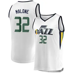 white karl malone jersey