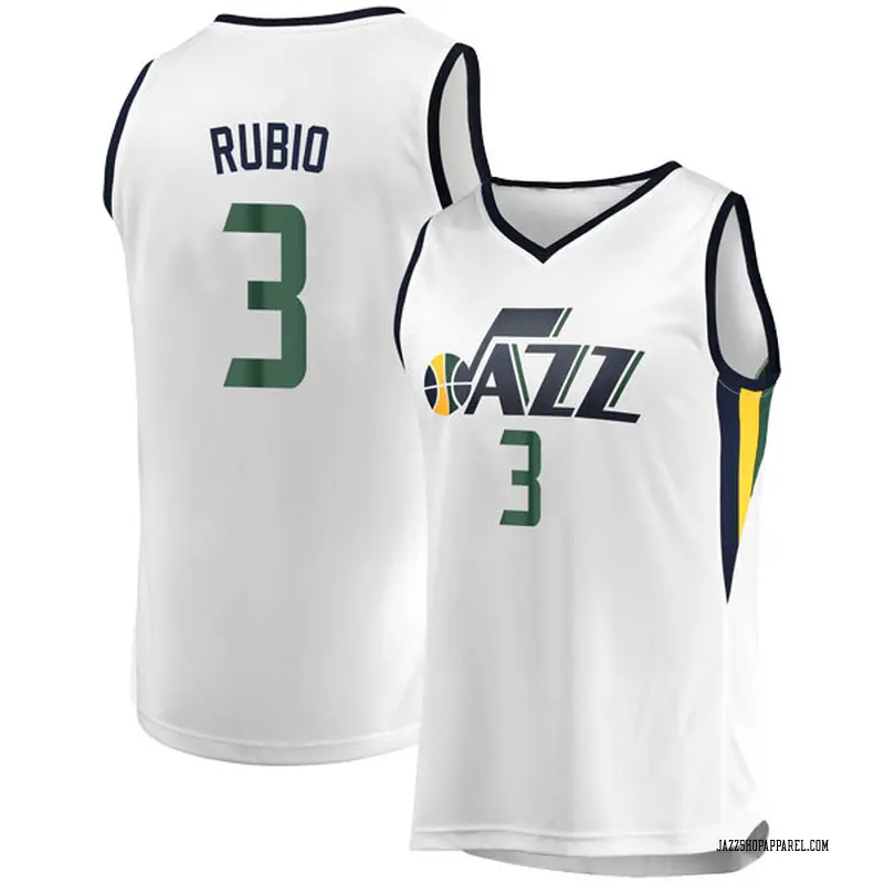 Fanatics Branded Utah Jazz Swingman White Ricky Rubio Fast Break Jersey ...