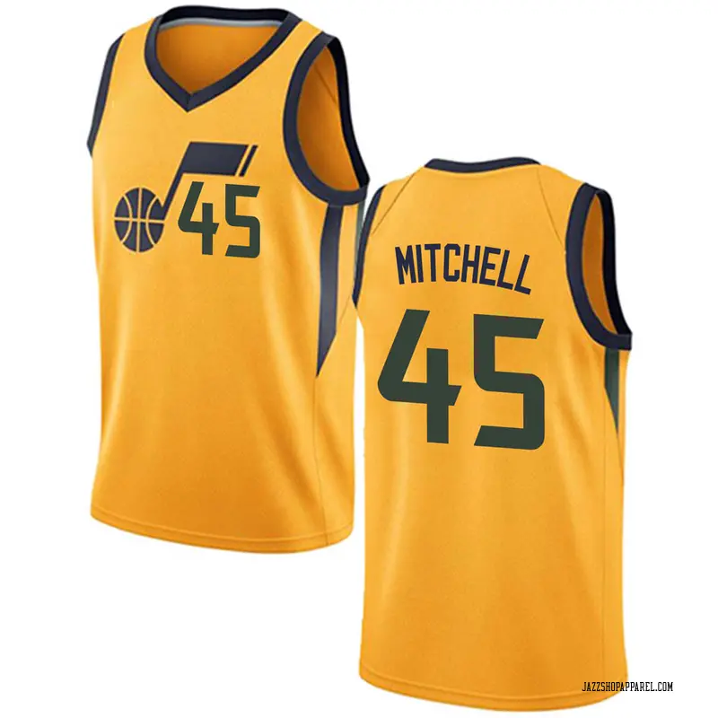 Nike Utah Jazz Swingman Gold Donovan Mitchell Jersey ...