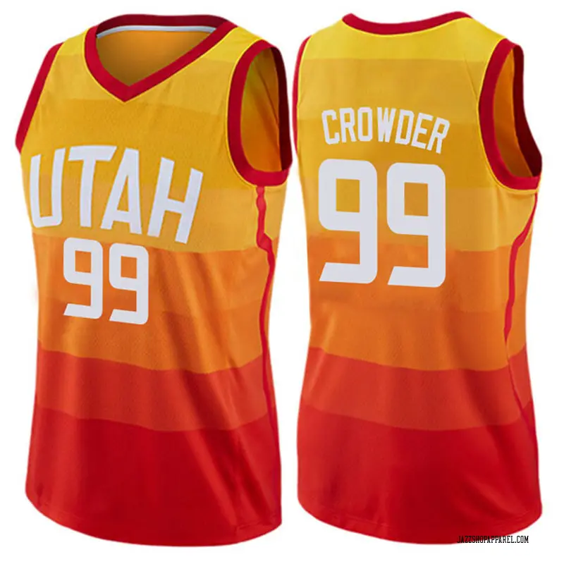 Nike Utah Jazz Swingman Orange Jae Crowder Jersey - City Edition ...