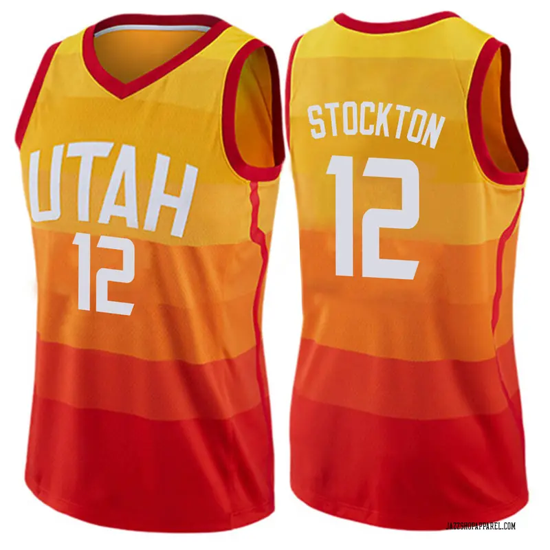 Utah Jazz Swingman Orange John Stockton 