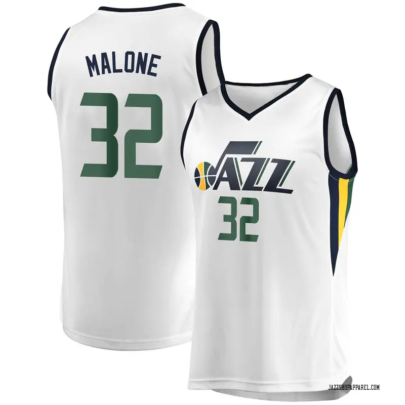 white karl malone jersey