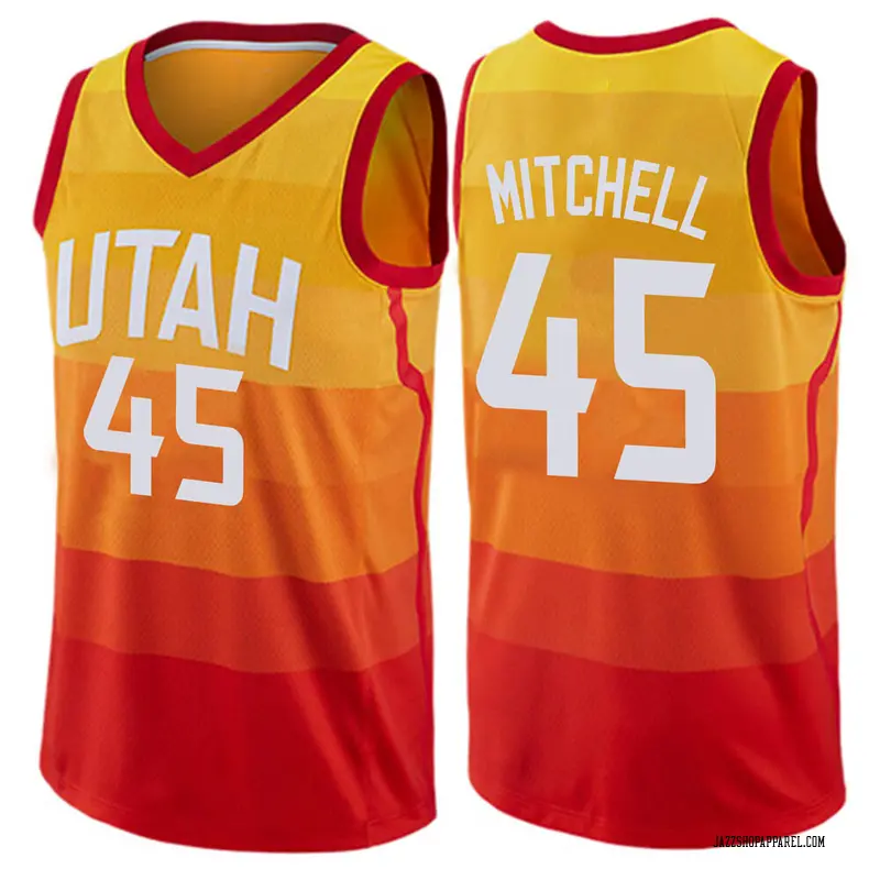 Utah Jazz Swingman Orange Donovan Mitchell Jersey - City Edition